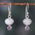 Rainbow moonstone and amethyst dangle earrings, 'Sage's Harmony' - Natural Rainbow Moonstone and Amethyst Dangle Earrings