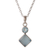 Chalcedony and blue topaz pendant necklace, 'Diamond Portal' - Blue-Toned Chalcedony and Blue Topaz Pendant Necklace