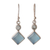 Chalcedony and blue topaz dangle earrings, 'Diamond Portal' - Blue-Toned Chalcedony and Blue Topaz Dangle Earrings