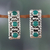 aretes colgantes de ónix - Pendientes colgantes clásicos de ónix verde pulido en forma de escalera