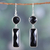 Onyx dangle earrings, 'Twilight Beauty' - Polished 22-Carat Faceted Onyx Dangle Earrings from India