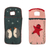 Wool felt mobile cases, 'Holiday Vibes' (set of 2) - Set of 2 Handcrafted Holiday-Themed Wool Felt Mobile Cases