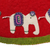 Wool felt tree skirt, 'Christmas Giants' - Handmade Elephant-Themed Red and Green Wool Felt Tree Skirt (image 2b) thumbail