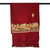 Mantón de lana - Chal de bayas bordado de rayón y lana tejido a mano floral