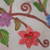 Chal de lana - Chal de lana con bordado floral de rayón en tono marfil