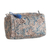 Quilted block-printed cotton cosmetic bag, 'Glorious Blue' - Blue Quilted Cotton Cosmetic Bag with Block-Printed Pattern