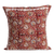 Cotton applique cushion covers, 'Russet Garden' (pair) - 2 Red Kalamkari Applique Cotton Cushion Covers from India