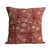 Cotton applique cushion covers, 'Russet Garden' (pair) - 2 Red Kalamkari Applique Cotton Cushion Covers from India