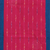 Wende-Tischläufer aus Baumwolle, „Ikat Glory“ – bestickter Wende-Tischläufer aus Baumwolle in Blau und Rot
