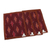 Reversible cotton placemats, 'Ikat Essence' (set of 4) - Set of 4 Reversible Cotton Placemats in Burgundy and Orange