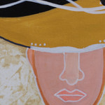 'Lieutenant' - Acrylic Portrait of Man in Uniform with Hat Birds and Fish