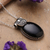 Onyx pendant necklace, 'Regal Midnight' - Polished Traditional Onyx Cabochon Pendant Necklace