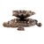Brass sculpture, 'Leafy Guidance' - Leafy Turtle-Shaped Antiqued Brass Sculpture from India thumbail