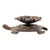 Brass sculpture, 'Leafy Guidance' - Leafy Turtle-Shaped Antiqued Brass Sculpture from India (image 2d) thumbail