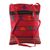 Handwoven cotton passport bag, 'Audacious Traveler' - Handwoven Poppy-Toned Colorful Passport Bag with Zipper thumbail