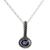 Rhodium-plated sapphire necklace, 'Sapphire Joy' - Classic One-Carat Faceted Sapphire Pendant Necklace (image 2c) thumbail