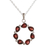 Garnet pendant necklace, 'Romance Within' - Five-Carat Natural Garnet Vortex-Shaped Pendant Necklace thumbail