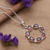 Garnet pendant necklace, 'Romance Within' - Five-Carat Natural Garnet Vortex-Shaped Pendant Necklace (image 2b) thumbail