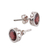 Garnet stud earrings, 'Spark of Romance' - Faceted Natural Two-Carat Garnet Stud Earrings from India