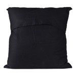 Cotton cushion covers, 'Midnight Geometry' (pair) - Patterned Black and White Cotton Cushion Covers (Pair)
