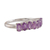 Amethyst multi-stone ring, 'Lilac Vibe' - Sterling Silver Ring with 7 Amethyst Gemstones from India (image 2c) thumbail