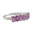 Amethyst multi-stone ring, 'Lilac Vibe' - Sterling Silver Ring with 7 Amethyst Gemstones from India