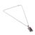 Amethyst pendant necklace, 'Purple Incantation' - Sterling Silver and Rectangular Amethyst Pendant Necklace thumbail