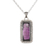 Amethyst pendant necklace, 'Purple Incantation' - Sterling Silver and Rectangular Amethyst Pendant Necklace (image 2c) thumbail