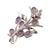Amethyst-Brosche, „Blühende Weisheit“ – florale 7-Karat-Amethyst- und Sterlingsilber-Brosche
