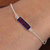 Amethyst pendant bracelet, 'Elegant Prism' - Three-Carat Faceted Amethyst Pendant Bracelet from India