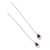 Garnet threader earrings, 'Romantic Charm' - Sterling Silver Threader Earrings with 1-Carat Garnet Gems