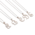 Halskette mit Anhänger aus Sterlingsilber - Halskette mit kursivem, buchstabenförmigem Anhänger aus Sterlingsilber