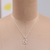 Collar colgante de plata esterlina - Collar con colgante de plata de primera ley con forma de letra cursiva