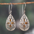 Citrine dangle earrings, 'Queen of Joy' - Floral Three-Carat Pear Citrine Dangle Earrings from India (image 2) thumbail