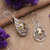 Citrine dangle earrings, 'Queen of Joy' - Floral Three-Carat Pear Citrine Dangle Earrings from India (image 2b) thumbail