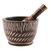 Wood mortar and pestle, 'Rustic Enchantment' - Hand-Carved Rustic Mango Wood Mortar and Pestle from India