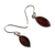 Garnet dangle earrings, 'Romantic Beauty' - Polished 4-Carat Garnet Sterling Silver Dangle Earrings (image 2c) thumbail