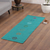 Embroidered cotton yoga mat, 'Chakras in Turquoise' (2x6) - Chakra-Themed Embroidered Cotton Yoga Mat in Turquoise (2x6)