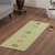 Embroidered cotton yoga mat, 'Chakras in Green' (2x6) - Chakra-Themed Embroidered Cotton Yoga Mat in Green (2x6)