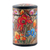 Porta palillos de madera - Papel maché floral pintado a mano sobre soporte para palillos de dientes de madera