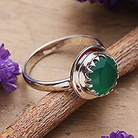 Featured review for Onyx single stone ring, Majestic Green