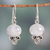 Rainbow moonstone dangle earrings, 'Magic Glam' - Sterling Silver and Rainbow Moonstone Dangle Earrings