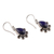 Pendientes colgantes de lapislázuli - Pendientes colgantes de plata de ley con piedras de lapislázuli