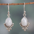 Rainbow moonstone dangle earrings, 'Misty Dream' - Sterling Silver and Rainbow Moonstone Dangle Earrings