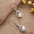 Cultured pearl dangle earrings, 'Pure Allure' - Polished Cream Cultured Pearl Dangle Earrings from India