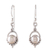 Pendientes colgantes de perlas cultivadas - Pendientes colgantes de perlas cultivadas color crema pulidas de la India