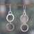 Sterling silver dangle earrings, 'Dancing Cycles' - Textured Modern Sterling Silver Dangle Earrings from India