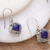 Lapis lazuli dangle earrings, 'Royal Nobility' - Traditional Sterling Silver and Lapis Lazuli Dangle Earrings