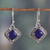 Lapis lazuli dangle earrings, 'Royal Nobility' - Traditional Sterling Silver and Lapis Lazuli Dangle Earrings