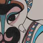 'Ganesha Hanuman' - Signed Hindu Watercolor Ganesha and Hanuman Painting